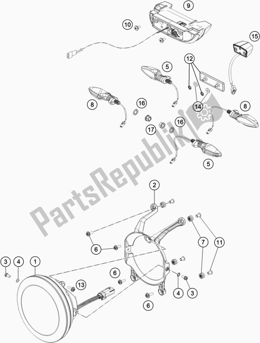 Wszystkie części do System O? Wietleniowy Husqvarna Vitpilen 701 EU 2019