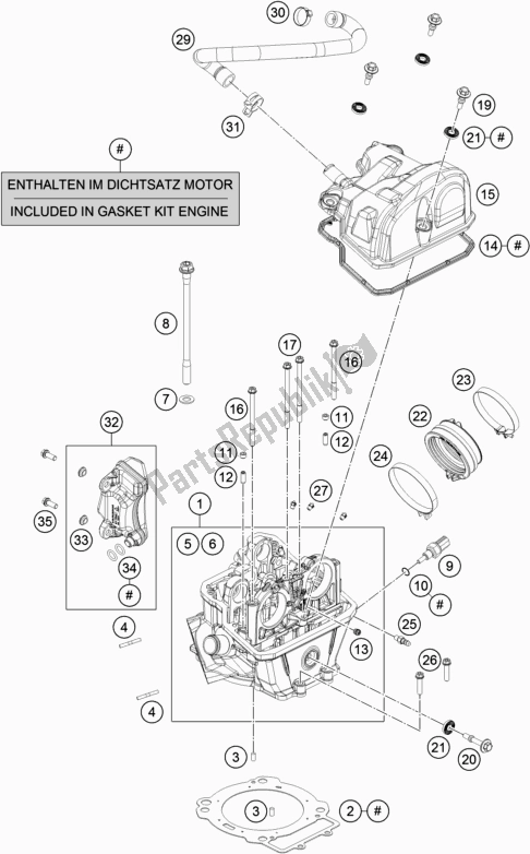 Todas las partes para Cabeza De Cilindro de Husqvarna Vitpilen 701 EU 2020