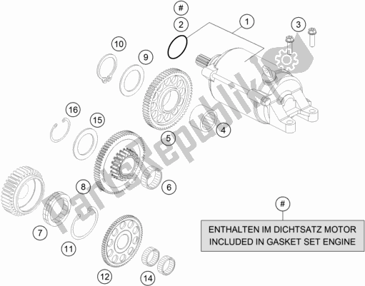 All parts for the Electric Starter of the Husqvarna Vitpilen 701 EU 2020