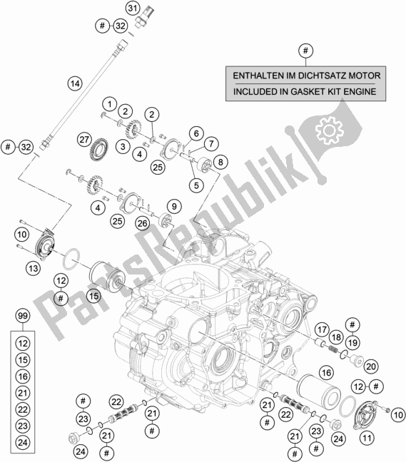 All parts for the Lubricating System of the Husqvarna Vitpilen 701 EU 2020