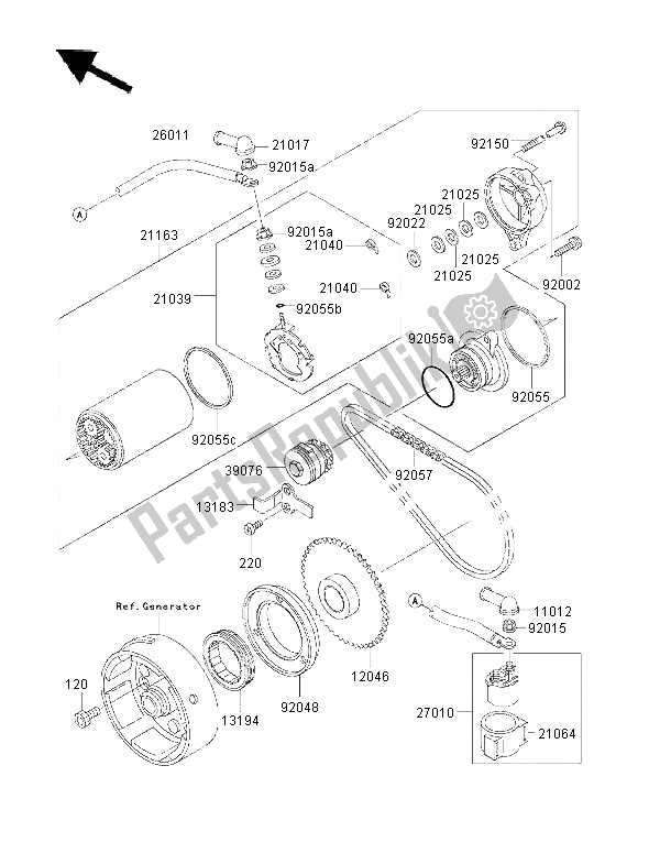 Todas las partes para Motor De Arranque de Kawasaki KVF 300 2000