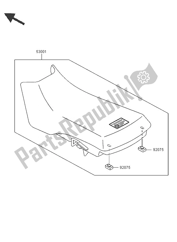 All parts for the Seat of the Kawasaki KLF 300 2005