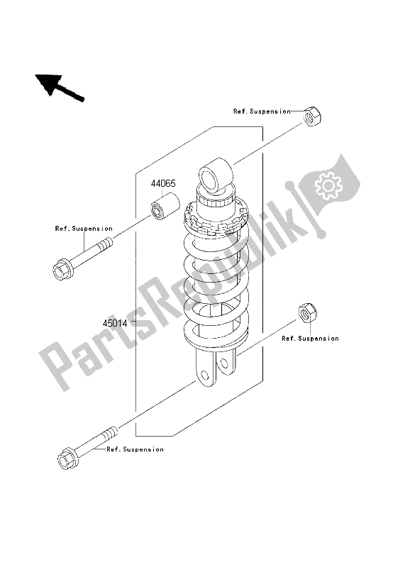 Tutte le parti per il Ammortizzatore del Kawasaki ZZ R 600 1999