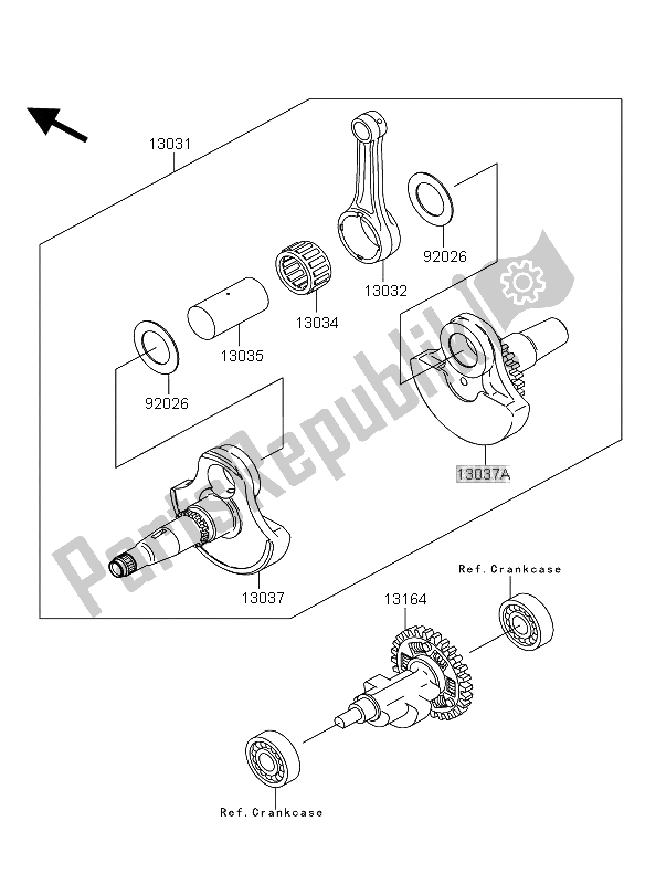 Wszystkie części do Wa? Korbowy Kawasaki KVF 360 4X4 2008