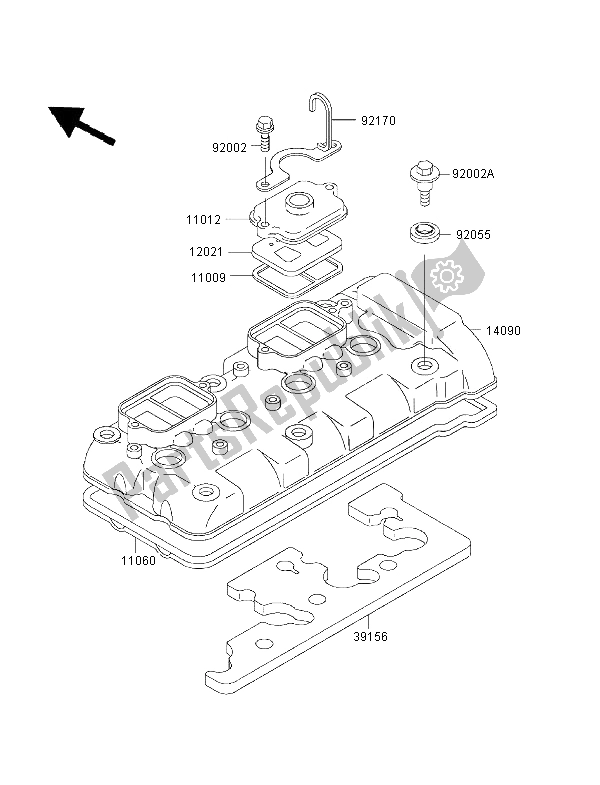 Wszystkie części do Cylinder Kawasaki Ninja ZX 6R 600 1995