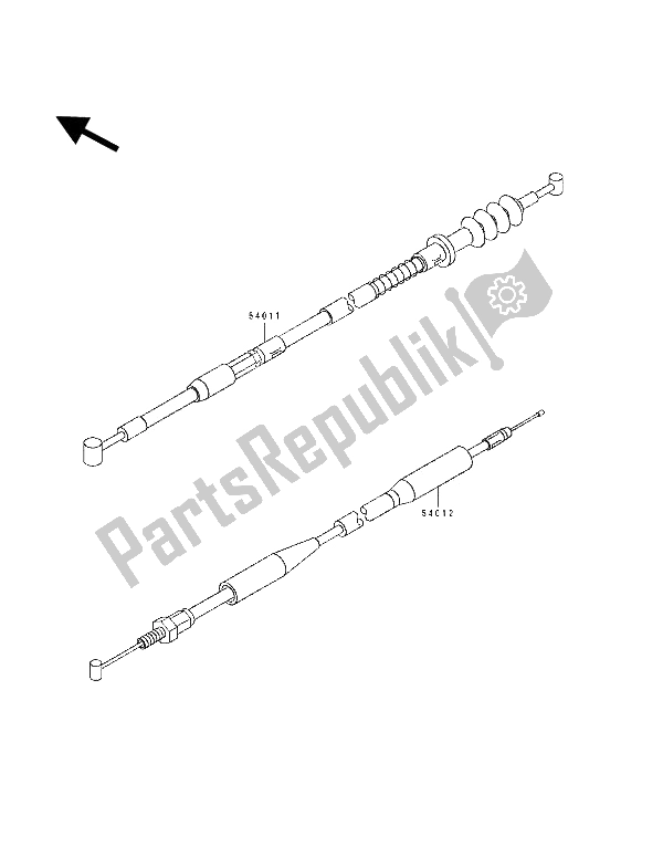 All parts for the Cables of the Kawasaki KX 100 1994