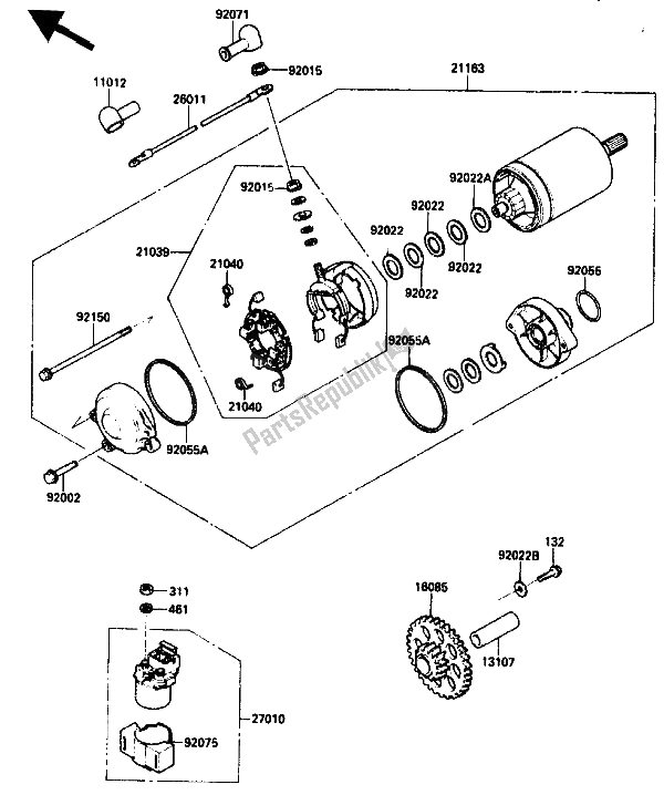 Todas las partes para Motor De Arranque de Kawasaki ZX 10 1000 1990