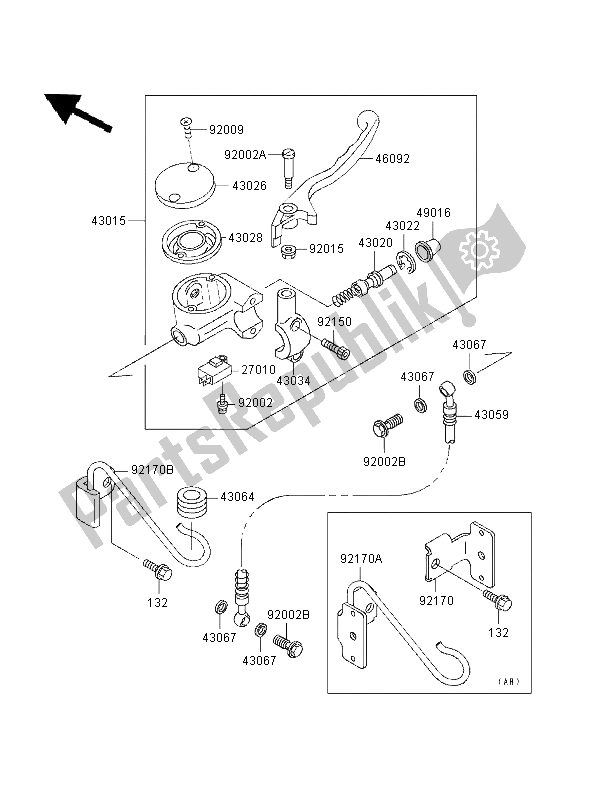 Todas las partes para Cilindro Maestro Delantero de Kawasaki VN 800 1996