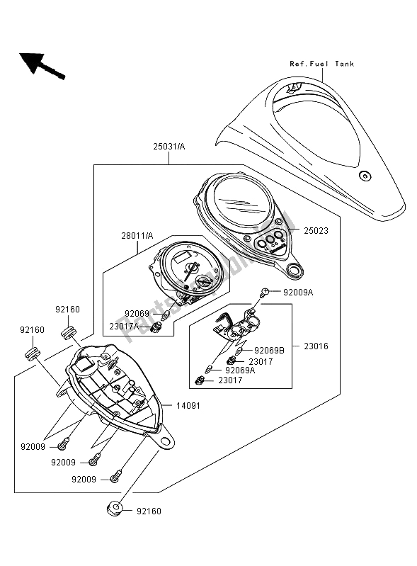 All parts for the Meter of the Kawasaki VN 900 Classic 2006