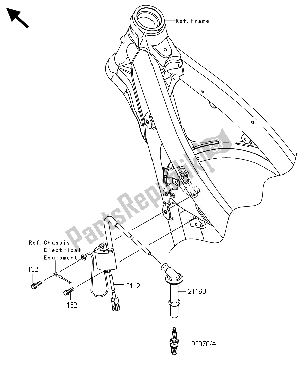 Tutte le parti per il Sistema Di Accensione del Kawasaki KX 450F 2014