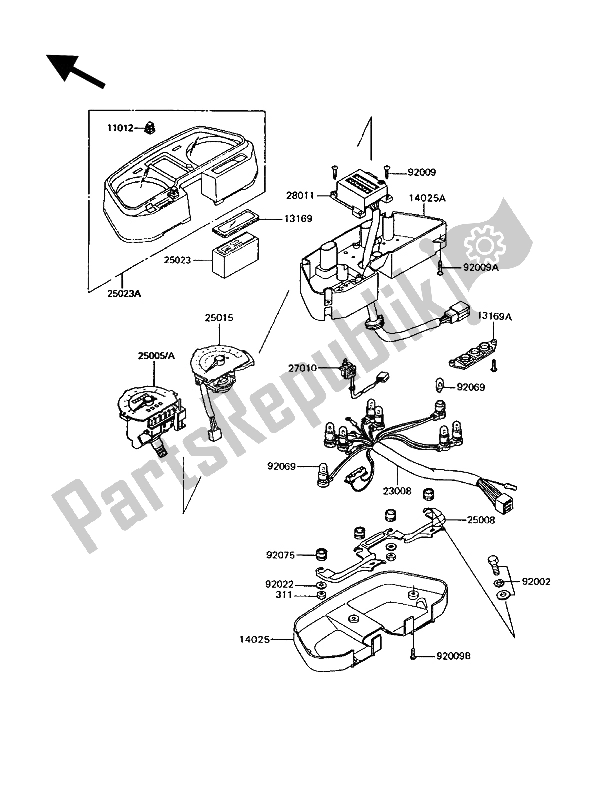 Todas las partes para Medidor (es) de Kawasaki GT 750 1992