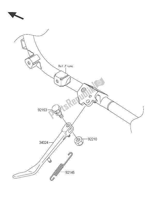 All parts for the Stand(s) of the Kawasaki Vulcan 1700 Nomad ABS 2016