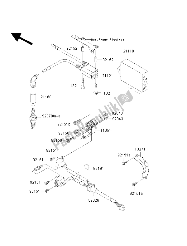 All parts for the Ignition System of the Kawasaki W 650 2002