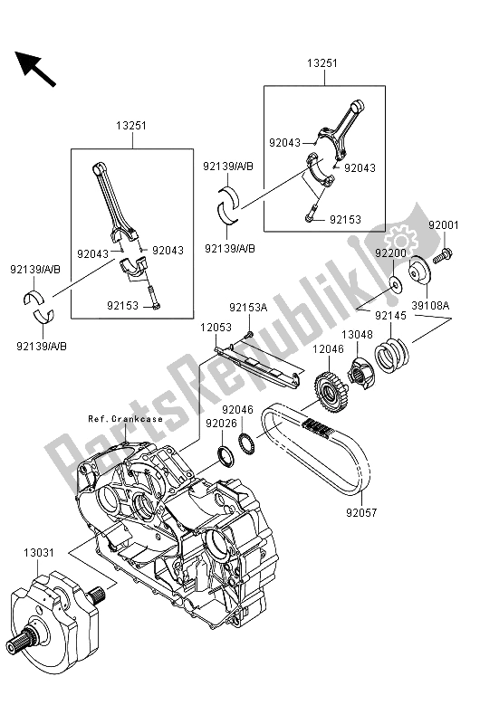 Tutte le parti per il Albero A Gomiti del Kawasaki VN 1700 Voyager Custom ABS 2013