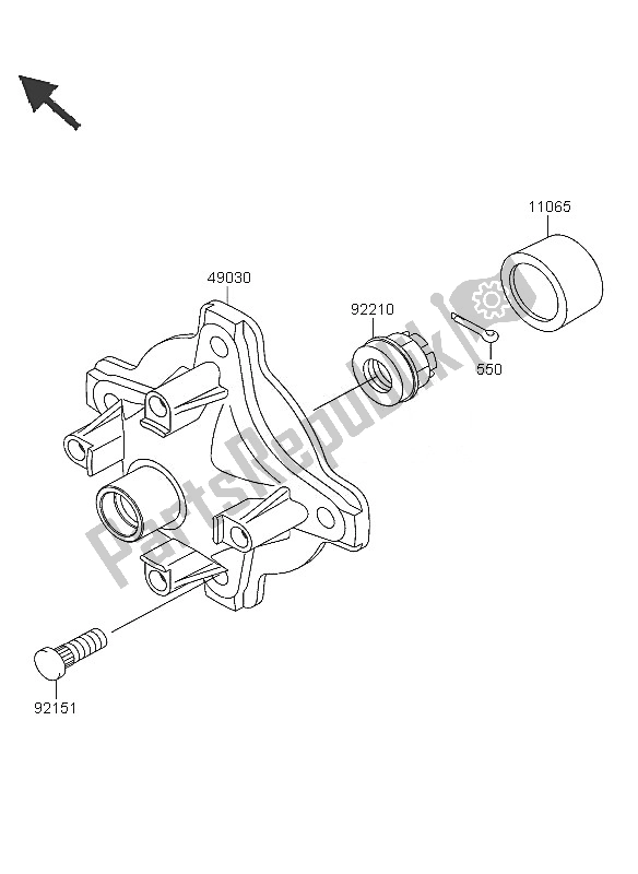 Wszystkie części do Piasta Przednia Kawasaki KVF 360 4X4 2005