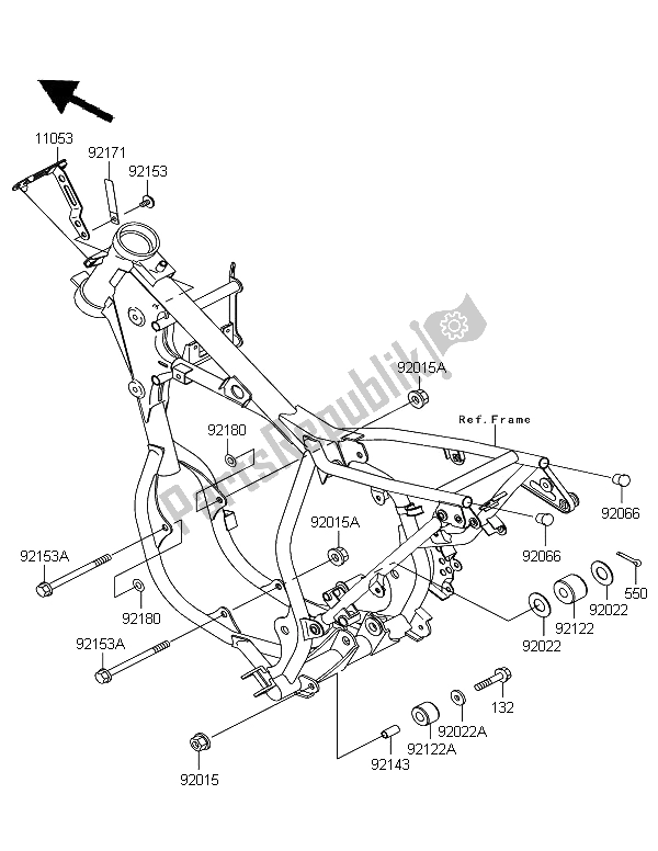 Todas as partes de Montagem Do Motor do Kawasaki KX 65 2006