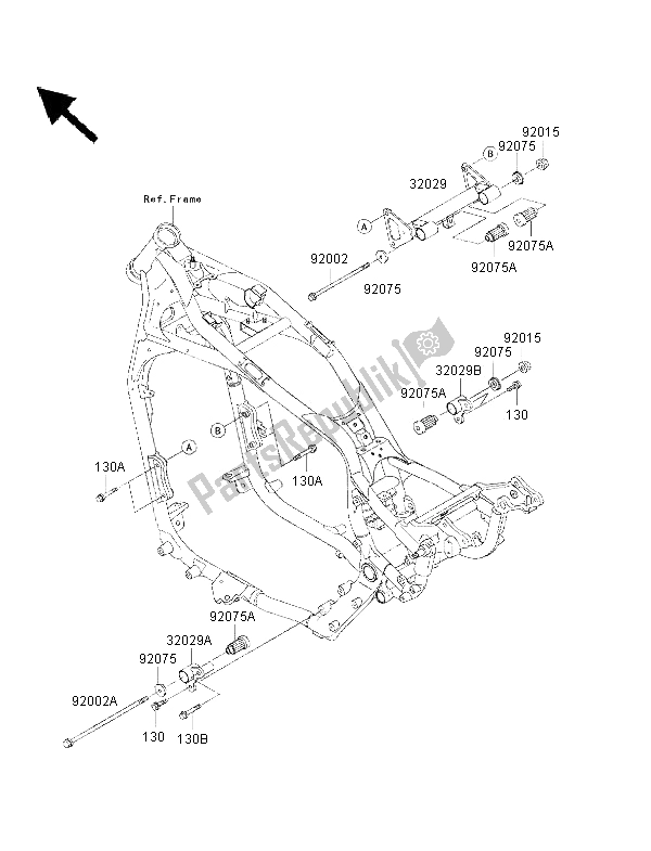 Todas las partes para Montaje Del Motor de Kawasaki VN 1500 Drifter 2002