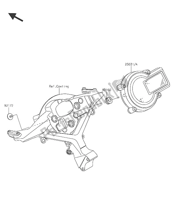 All parts for the Meter(s) of the Kawasaki Ninja H2 1000 2016