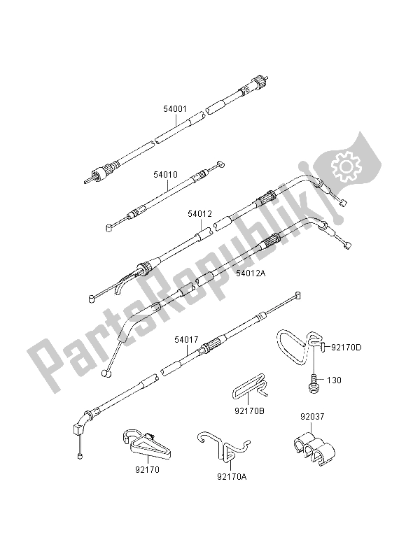 All parts for the Cables of the Kawasaki ZZR 1100 1996