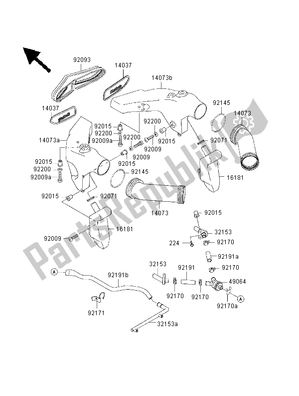 Todas las partes para Ducto De Aire de Kawasaki Ninja ZX 6R 600 2000