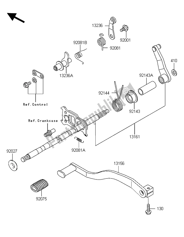 Toutes les pièces pour le Mécanisme De Changement De Vitesse du Kawasaki KLF 300 4X4 2006