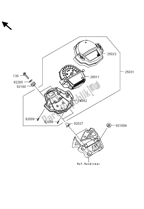 Wszystkie części do Metr (y) Kawasaki ER 6N ABS 650 2013