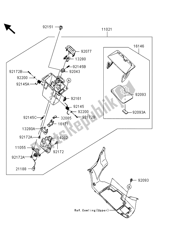 Tutte le parti per il Scatola Frontale del Kawasaki 1400 GTR ABS 2013