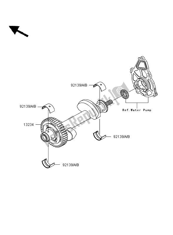 Alle onderdelen voor de Balancer van de Kawasaki ER 6F 650 2008