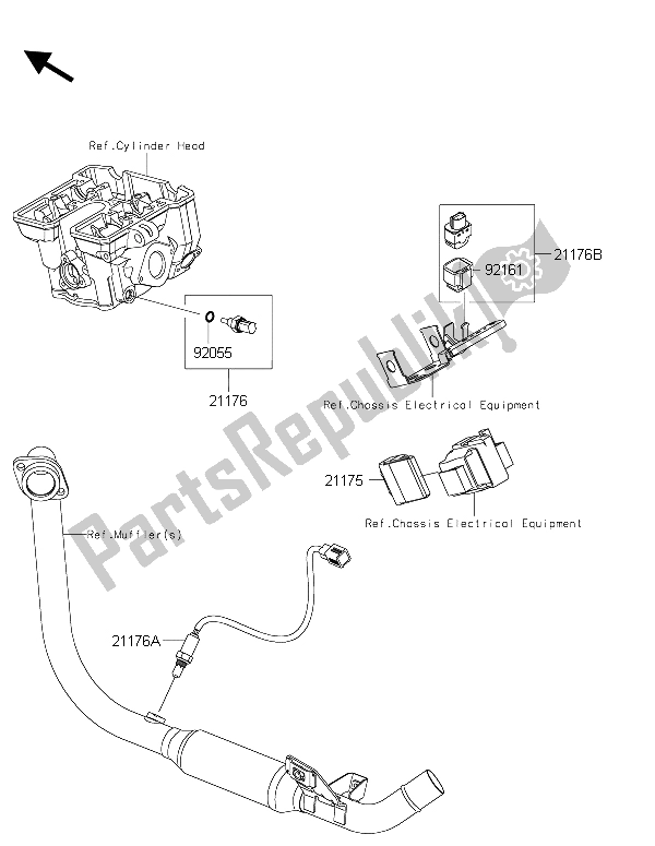 Tutte le parti per il Iniezione Di Carburante del Kawasaki Ninja 250 SL ABS 2015