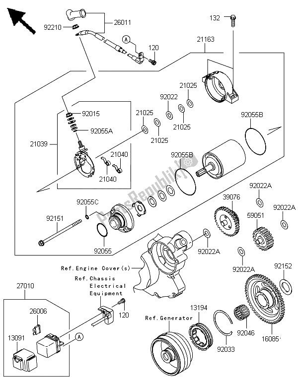 Todas las partes para Motor De Arranque de Kawasaki KLX 450 2013