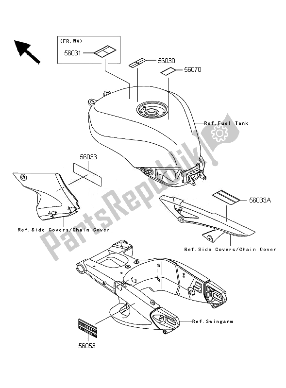 Wszystkie części do Etykiety Kawasaki Ninja ZX 10R 1000 2007