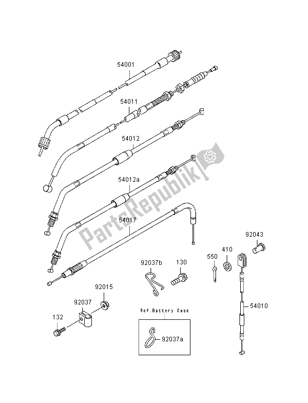 Toutes les pièces pour le Câbles du Kawasaki KLR 650 1996