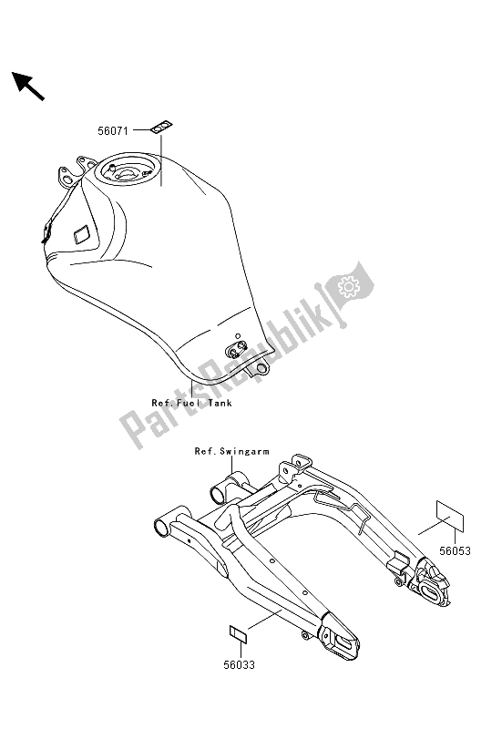 Todas las partes para Etiquetas de Kawasaki ER 6N ABS 650 2013