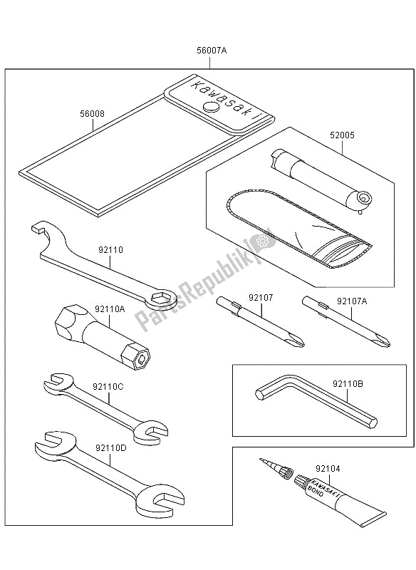 All parts for the Owners Tools of the Kawasaki KLF 300 2005