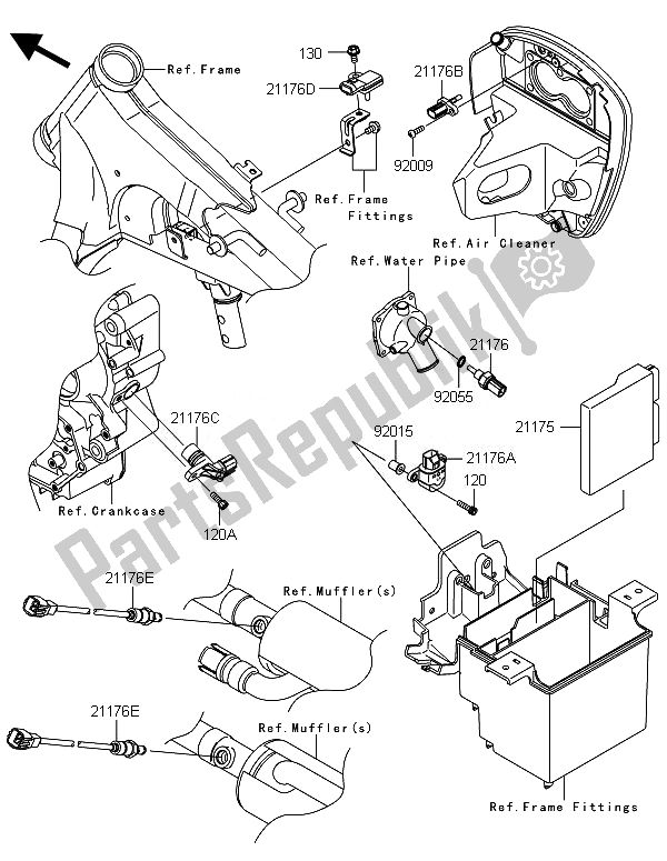 All parts for the Fuel Injection of the Kawasaki VN 900 Classic 2014