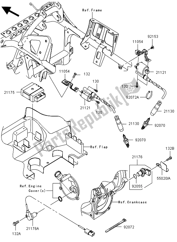 All parts for the Ignition System of the Kawasaki KVF 750 4X4 2012