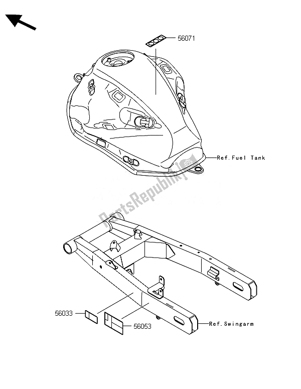 All parts for the Labels of the Kawasaki Z 800 ABS DEF 2014