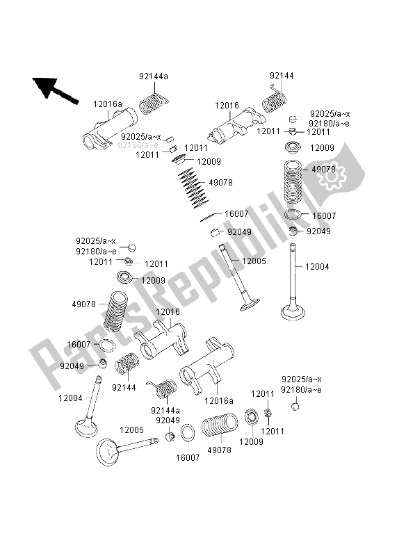 Toutes les pièces pour le Soupape du Kawasaki VN 800 Classic 2003