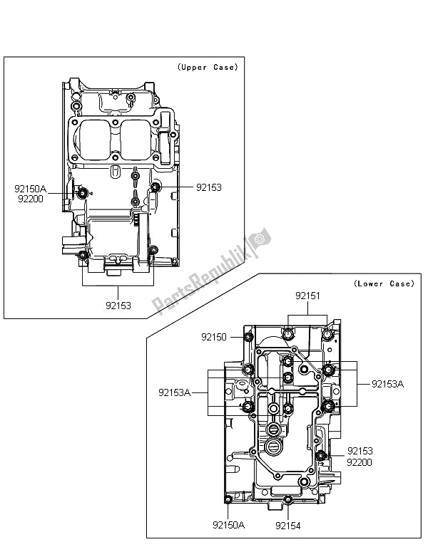 Toutes les pièces pour le Modèle De Boulon De Carter du Kawasaki Ninja 300 2014