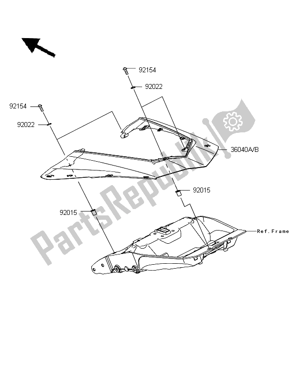 All parts for the Side Covers of the Kawasaki Z 1000 SX 2012