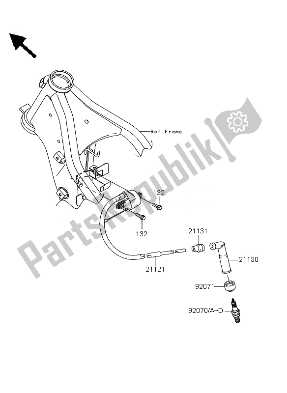 All parts for the Ignition System of the Kawasaki KLX 250 2010