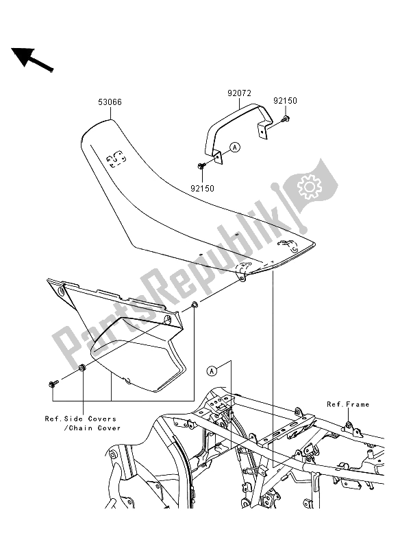 All parts for the Seat of the Kawasaki KLX 250 2013