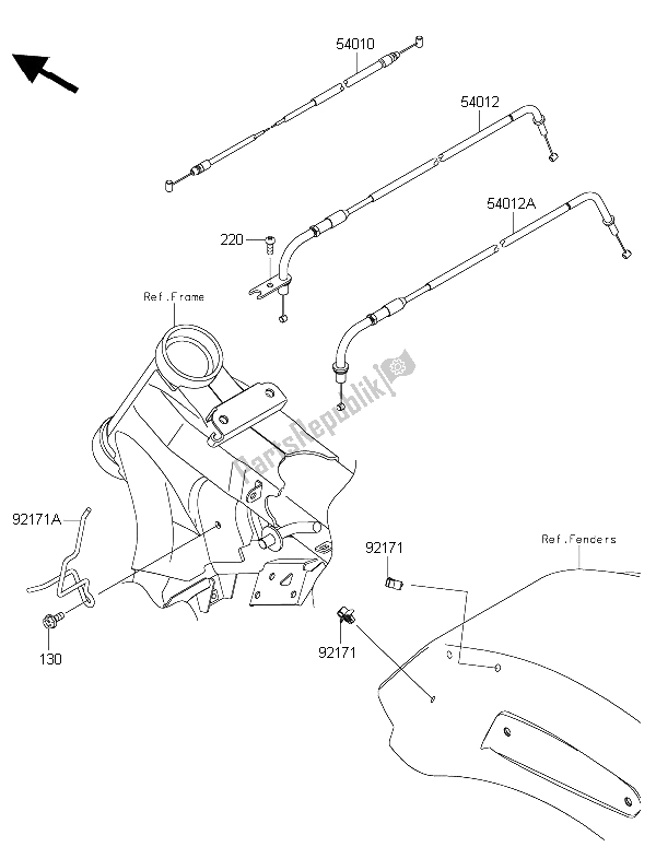 All parts for the Cables of the Kawasaki Vulcan 1700 Nomad ABS 2015