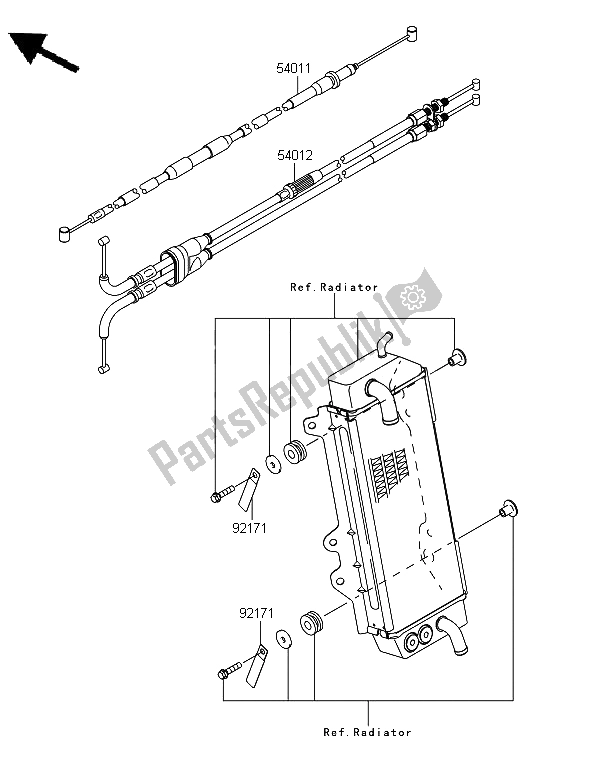 Tutte le parti per il Cavi del Kawasaki KX 250 2013