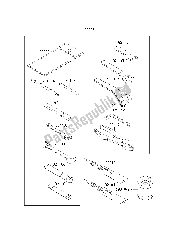 Toutes les pièces pour le Outils Propriétaires du Kawasaki Ninja ZX 7R 750 2000