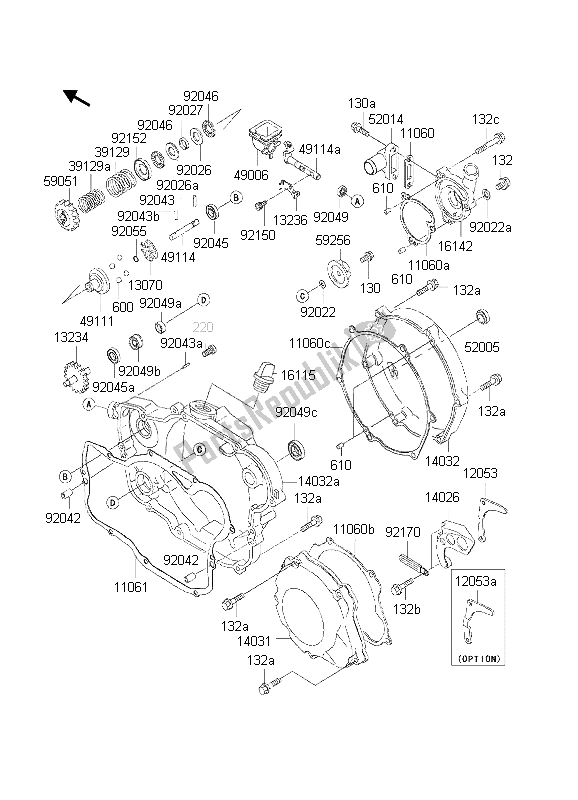 Todas las partes para Cubierta Del Motor de Kawasaki KX 250 2002