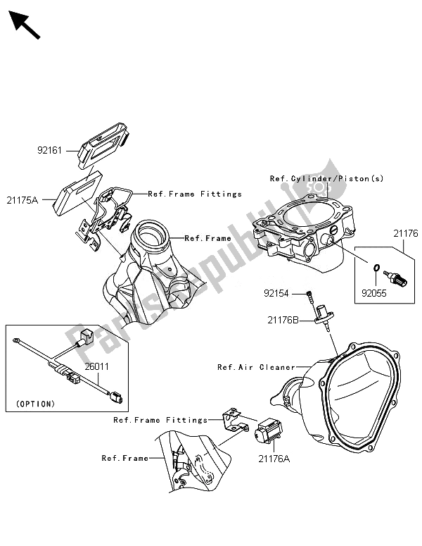 Alle onderdelen voor de Brandstof Injectie van de Kawasaki KX 450F 2014