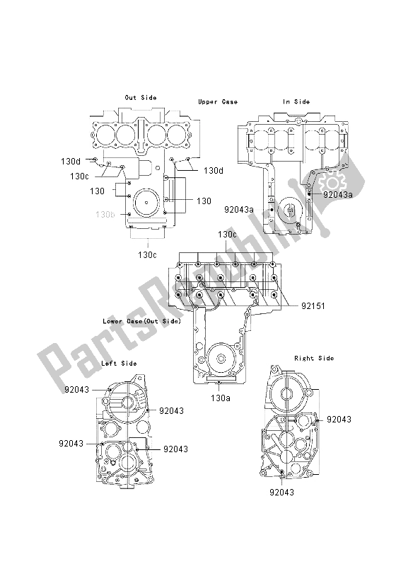 Wszystkie części do Wzór ? Rub Skrzyni Korbowej Kawasaki ZR 7 750 2003