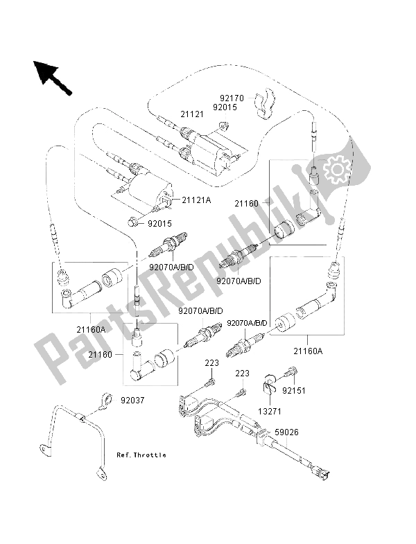 All parts for the Ignition System of the Kawasaki VN 1500 Drifter 2001