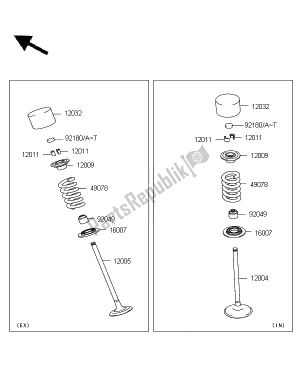 All parts for the Valve of the Kawasaki Z 1000 SX ABS 2012